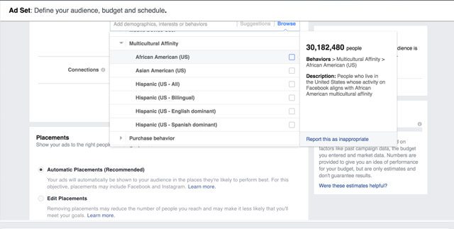 Target an audience with Facebook.