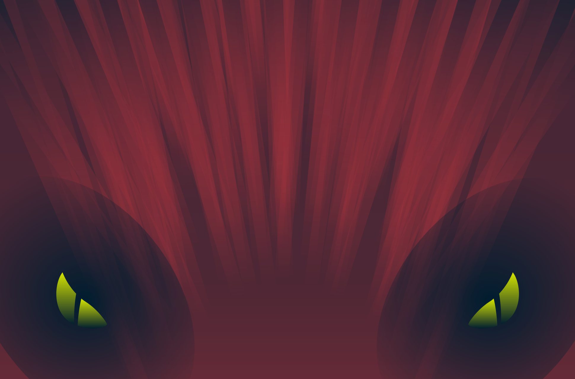 Drachenkopf mit gruen-gelben Augen.