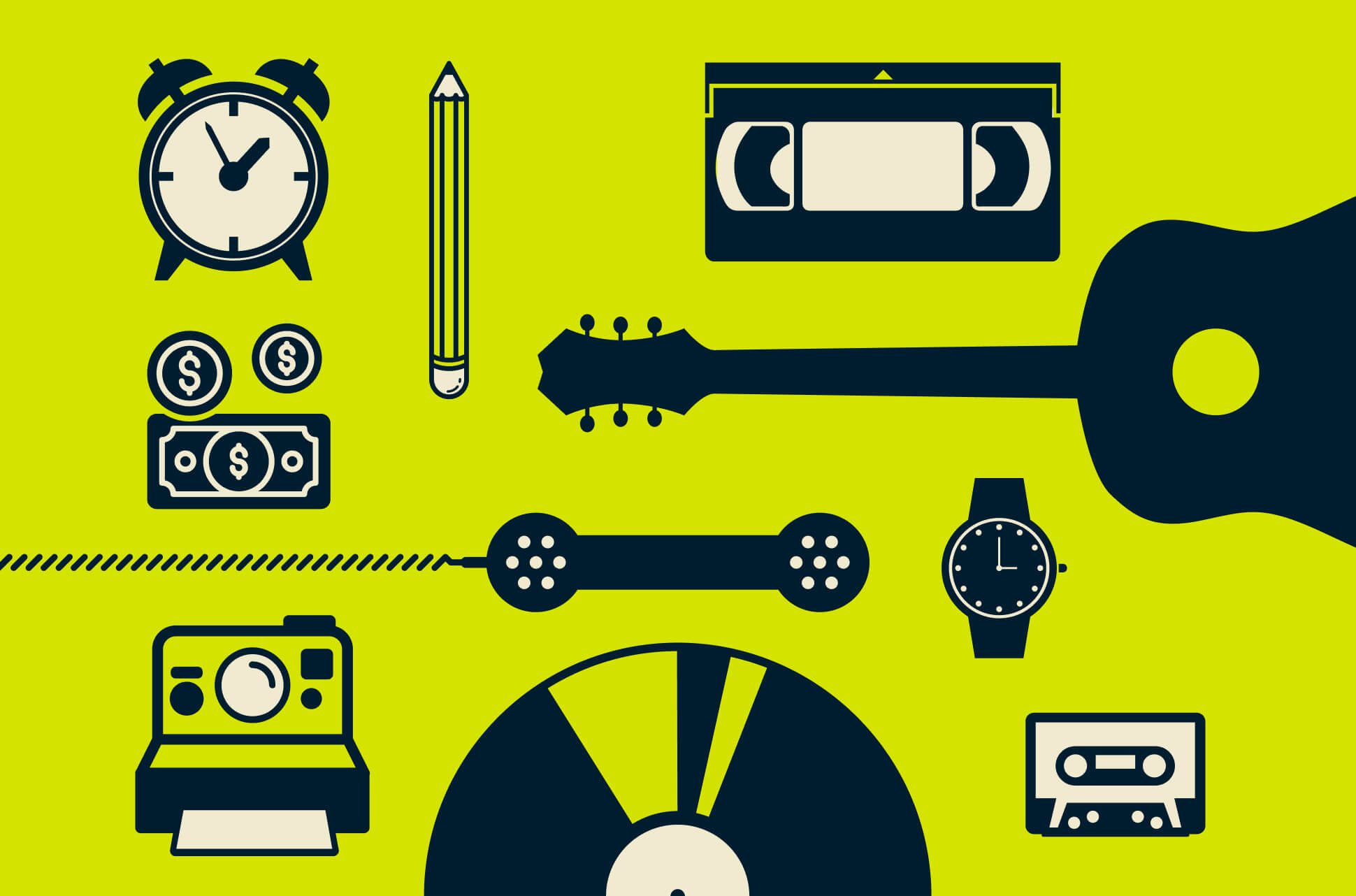 Analog and lo-fi objects.