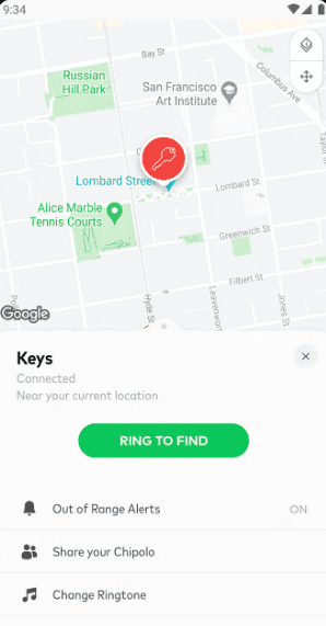 Google Play Store Chipolo Tracking Page On Android