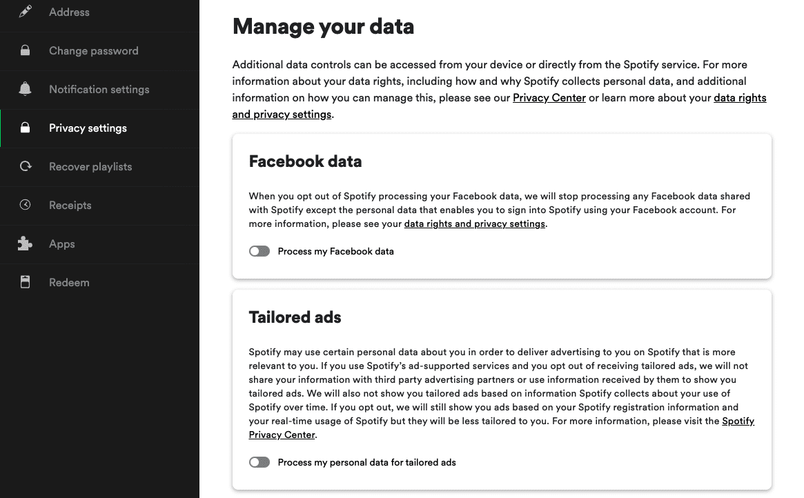 Zarządzanie danymi w Spotify