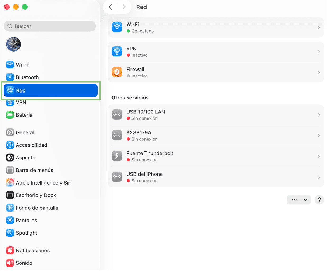 The System Preferences Menu Showing The Network Option Es
