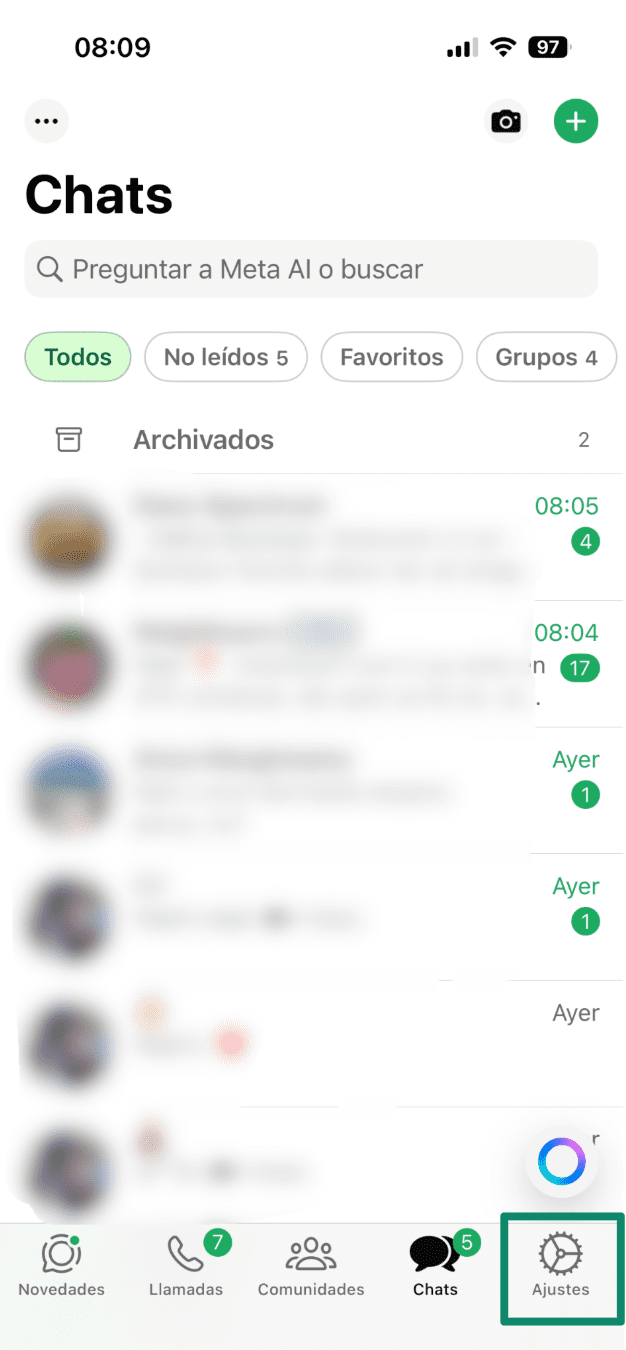 Tap The Settings Icon Es