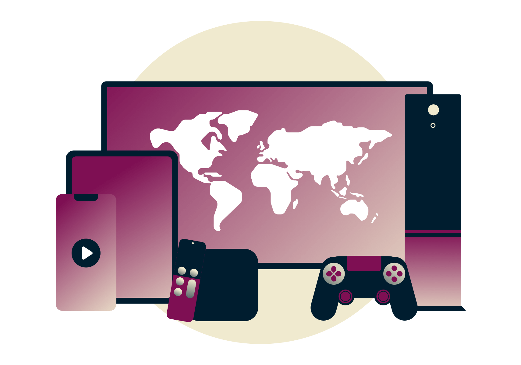 Amerikansk Netflix på en dataskjerm.