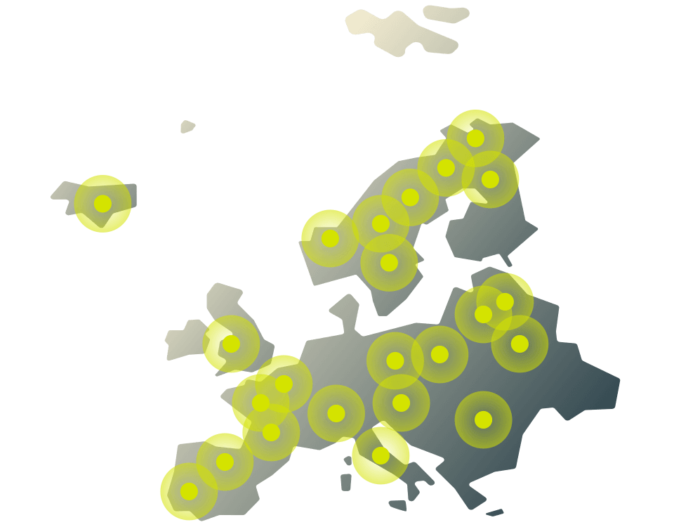 Conecte-se a dezenas de locais de servidores europeus com a enorme rede global da ExpressVPN.