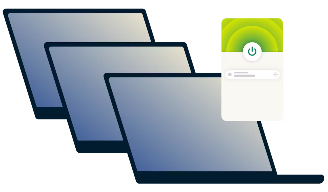 Three laptops connected to VPN at the same time.