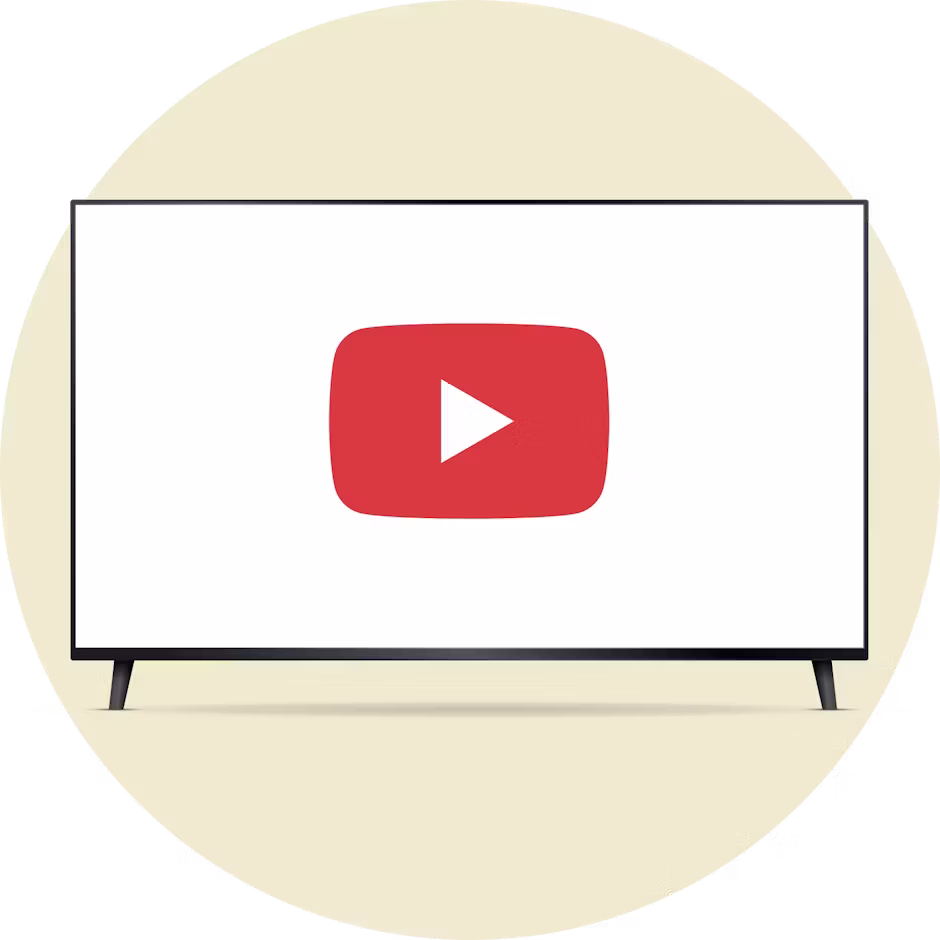 Logo YouTube TV na ekranie.