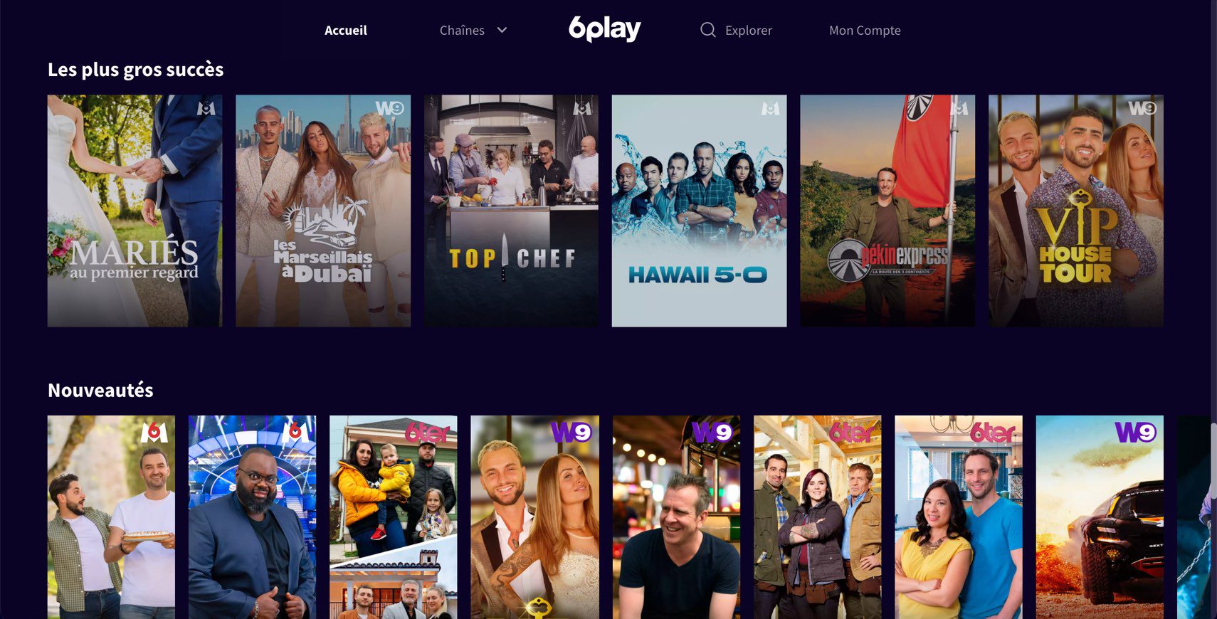 Capture d'écran de 6play France