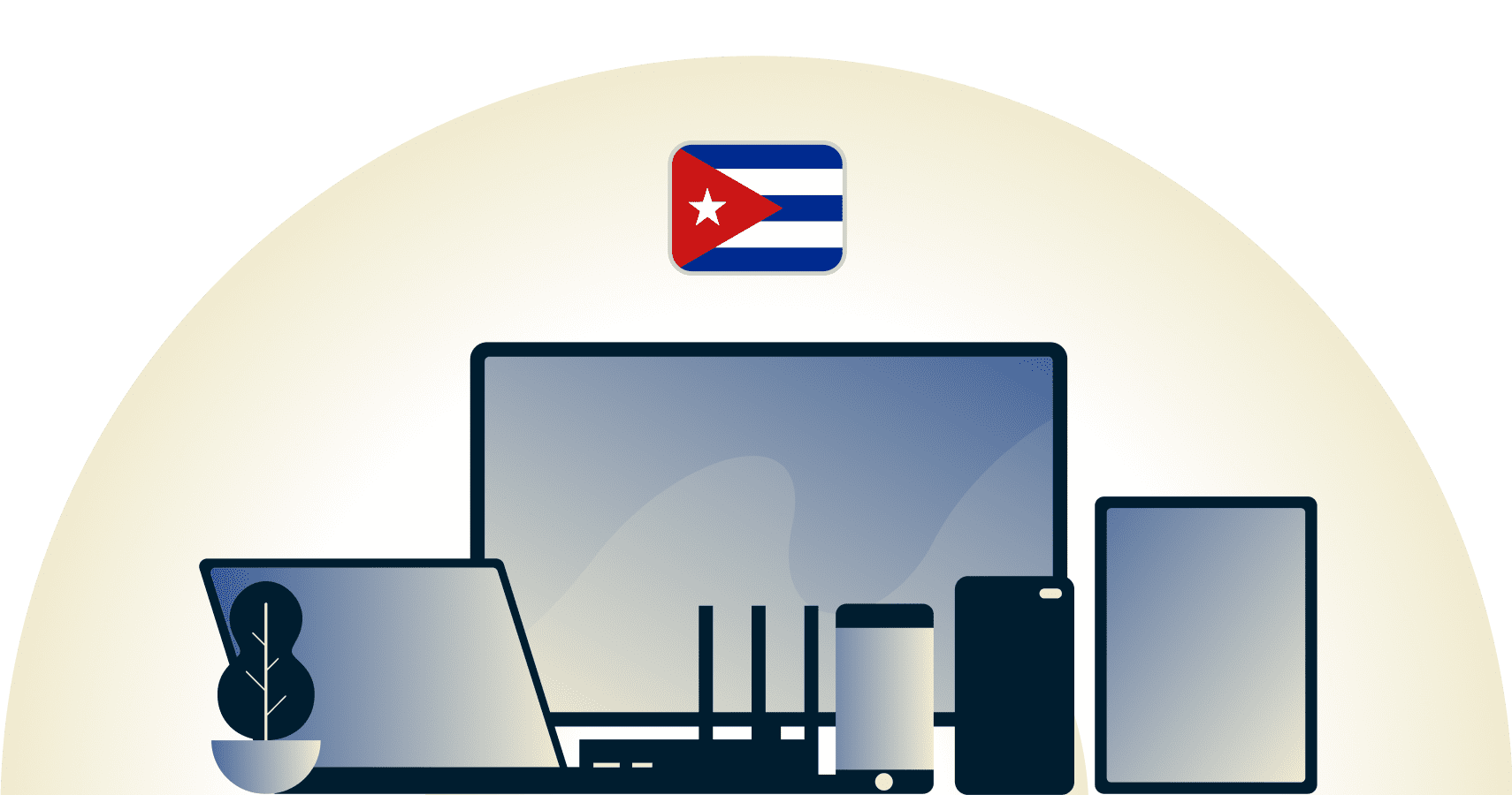 Cuba VPN protecting a variety of devices.