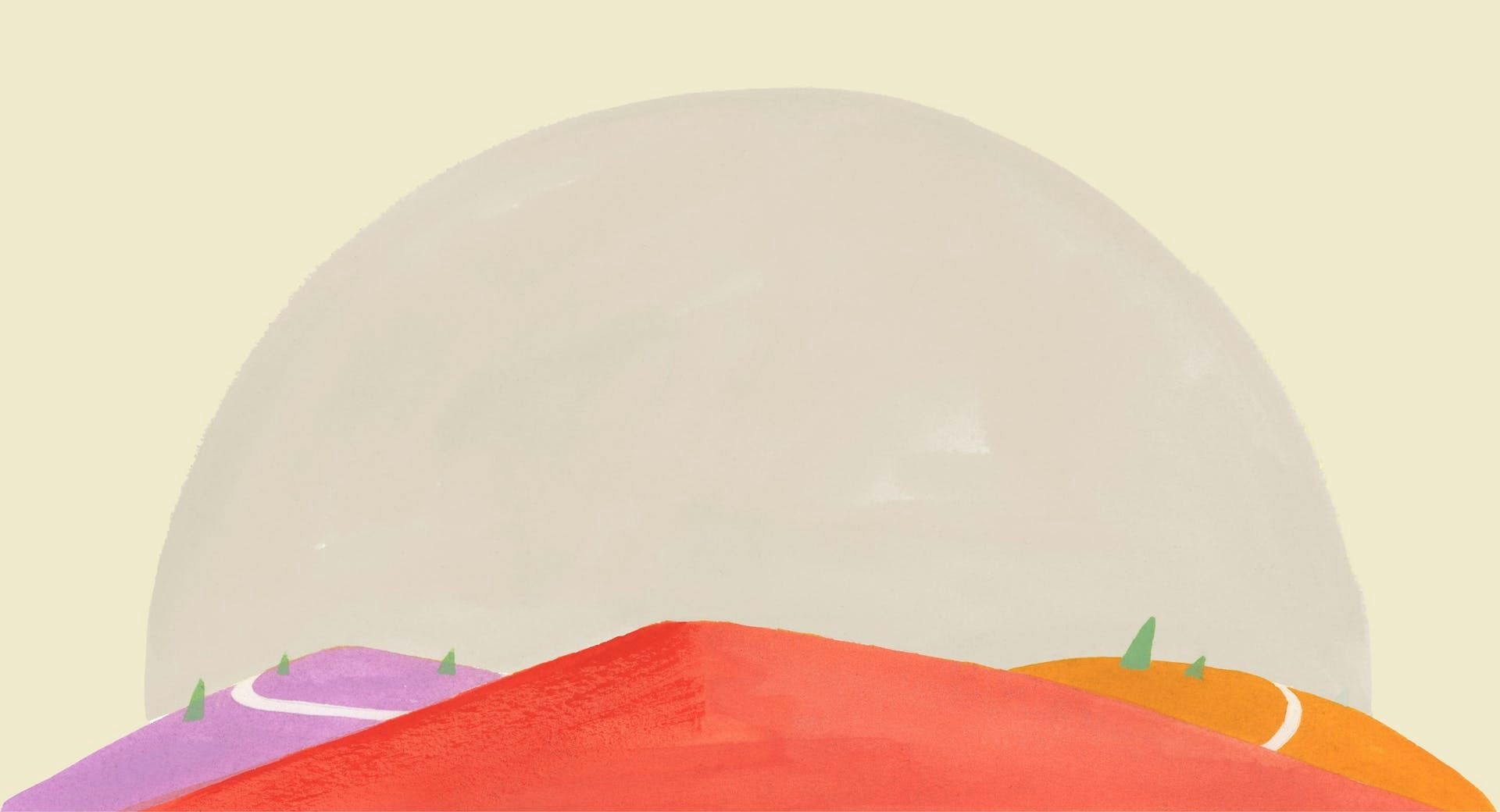 Ilustración de ExpressVPN de dos personas sosteniendo teléfonos inteligentes, lo que representa una navegación segura y privada en cualquier lugar.