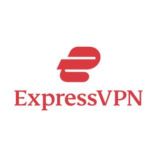 Logotipo cuadrado de ExpressVPN con fondo blanco.