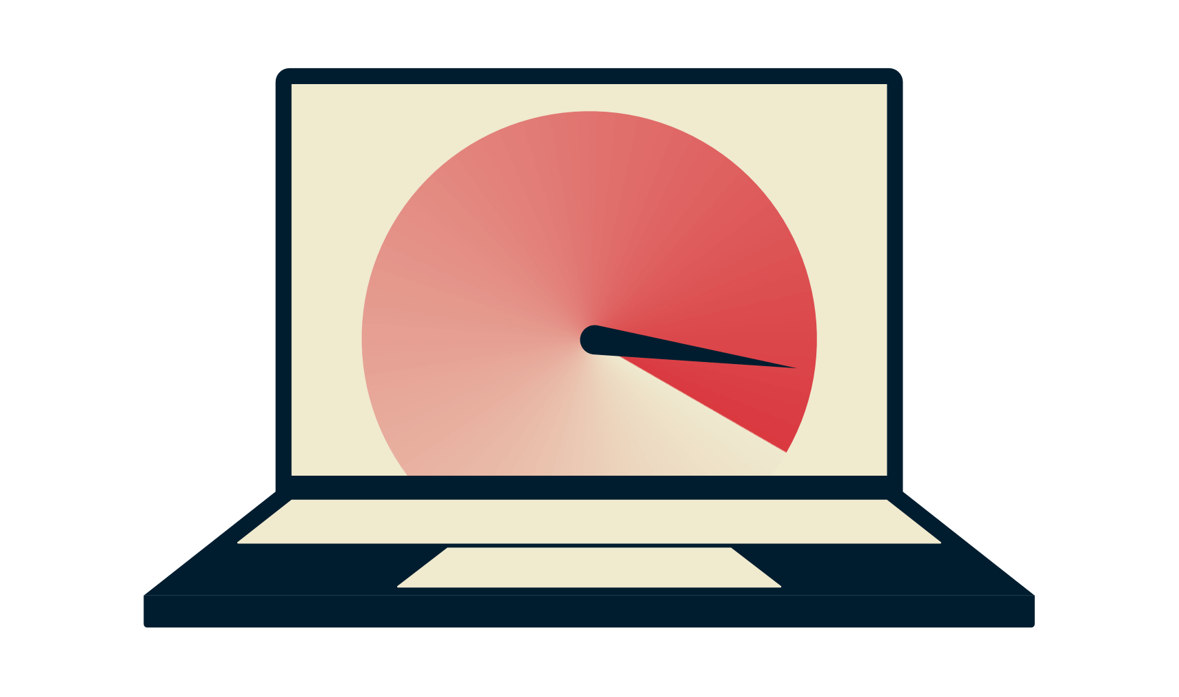 Ένας φορητός υπολογιστής με ταχύμετρο